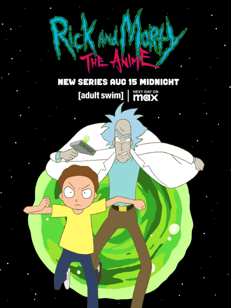 rick and morty anime poster