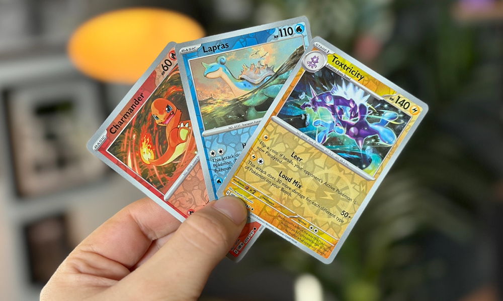 small amount of metal in pokémon cards
