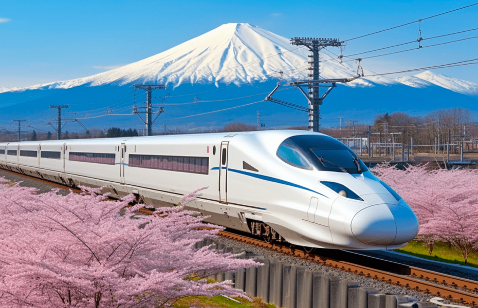 shinkansen infront of my fuji