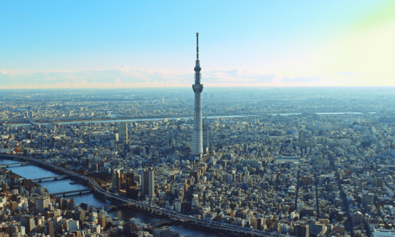 tokyo skytree, where time passes more quickly at the top.